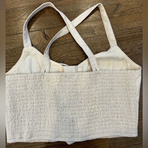 NWOT American Eagle Lace Up Corset Style Crop Top Small - Picture 3 of 5